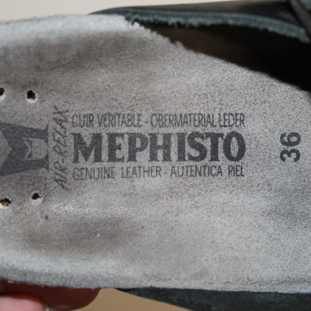 Mephisto Sandals Women 36 = US 6 Leather Black_8